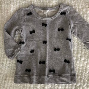 Knit LC sweatshirt with little bows